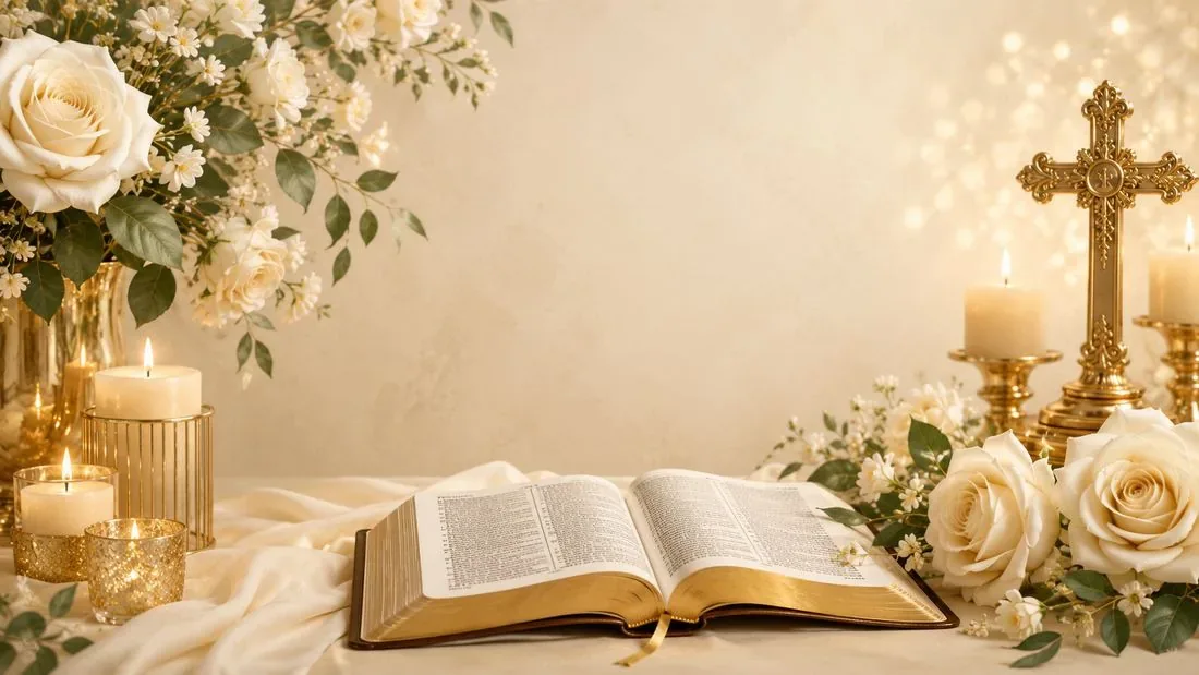 Elegant floral and faith-inspired decorative banner